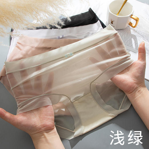 【超值6条装！冰丝面膜内裤】女士冰丝面膜内裤，蕾丝边轻薄无痕，轻感觉零束缚，透气网纱，裸感氧气裤，无感速干纯棉裆部三角裤 商品图7