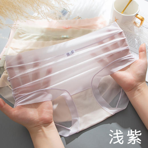 【超值6条装！冰丝面膜内裤】女士冰丝面膜内裤，蕾丝边轻薄无痕，轻感觉零束缚，透气网纱，裸感氧气裤，无感速干纯棉裆部三角裤 商品图6