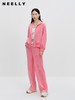 NEELLY纳俪商场同款运动休闲长裤秋季新款宽松慵懒时尚粉色卫裤女N23082H01130 商品缩略图1