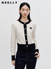 NEELLY纳俪商场同款绵羊毛针织衫女秋季新款圆领小香风撞色短上衣N23082A01103 商品缩略图0