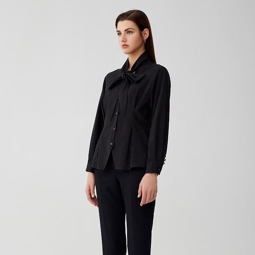 【系带衬衫外套】23年早秋新品女士上衣时尚系带西装小外套 商品图1