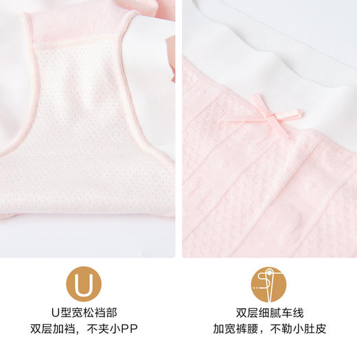 笛莎童装女童小内裤2023年夏季新款儿童纯色抑菌三角花边裤组合装 商品图3