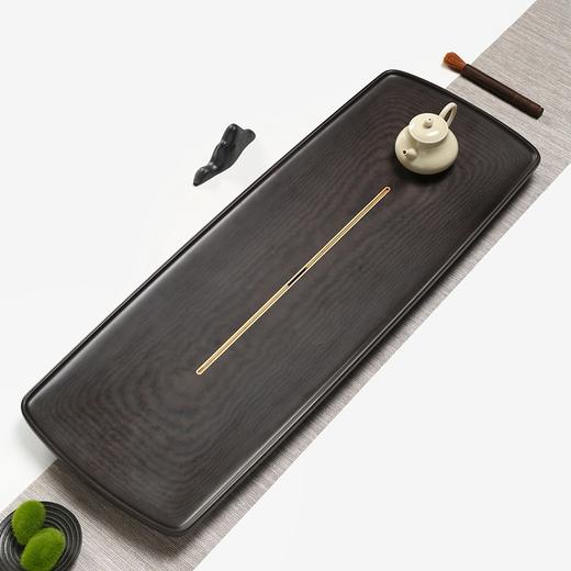 方舟/电木+黄铜 高端电木茶盘 轻奢现代整块家用简约排水泡茶茶海新中式茶具 商品图4