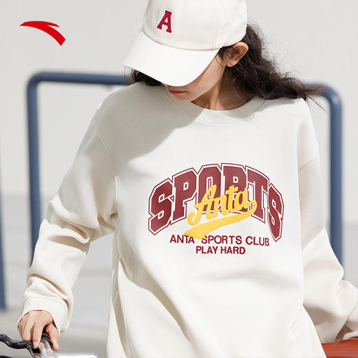 【XL断码】安踏运动风卫衣女秋季新款长袖圆领套头衫针织运动上衣162338707【库存有限，如无货将做退款，介意慎拍！】 商品图2