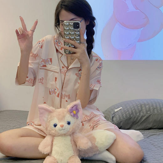 【59元1套】新款凉感睡衣冰丝面料，凉爽舒适，透气性好，吸汗快干，轻盈柔软，让你时尚有舒适，颜色很多变每一个都很好看，美女必备。 商品图11