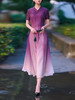 MYF 渐变紫改良新款新中式妈妈装素雅显瘦日常可穿 商品缩略图0