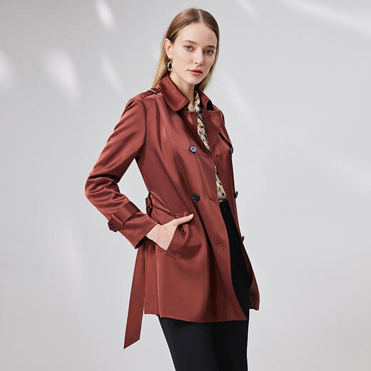 EITIE爱特爱秋季新款大气通勤百搭显瘦风衣外套女7104811 商品图2