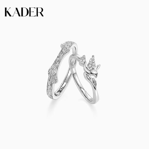 卡蒂罗蓝桉已遇释槐鸟情侣对戒925银戒指一对小众设计2023新爆款 商品图0