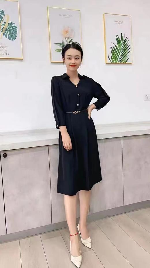 C6112       时尚高端气质修身显瘦中长款连衣裙（特价不退换） 商品图0