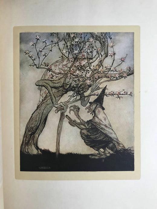 限量鬼才拉克姆签名版！桑格斯基工坊特装本！1918年 英国童话故事集 16幅彩色42幅黑白插图 真皮精装16开 商品图8