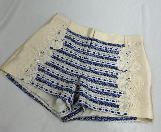 臣禾小香风花呢拼接短裤81615022 商品图1