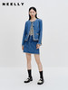 NEELLY纳俪商场同款牛仔半身裙显瘦遮胯2023秋季新款蓝色 A字裙女N23082E01188 商品缩略图1