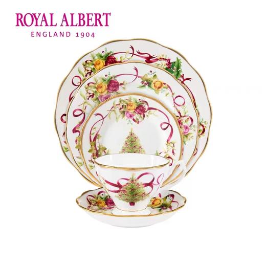 【6F】Royal Albert皇家阿尔伯特老镇玫瑰圣诞系列茶杯咖啡杯碟盘五件套 商品图0
