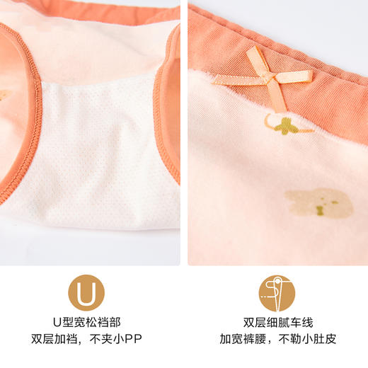 笛莎官方童装女童内裤2023年夏装新款可爱印花三角内裤5条组合装 商品图3