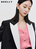 NEELLY纳俪商场同款黑白撞色西装外套秋新款英伦风拼接显瘦小西服N23082W01117 商品缩略图3
