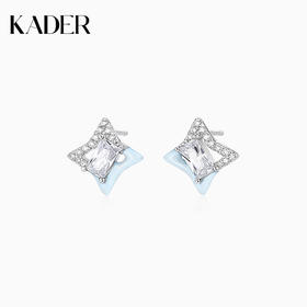 卡蒂罗多巴胺几何方糖耳钉女生925银耳饰2023新款爆款小众设计感