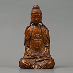 清 竹雕观音像