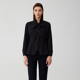 【系带衬衫外套】23年早秋新品女士上衣时尚系带西装小外套