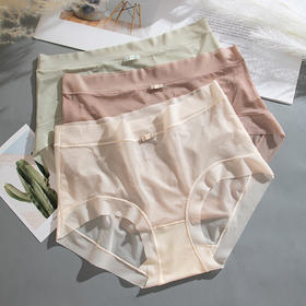 【超值6条装！冰丝面膜内裤】女士冰丝面膜内裤，蕾丝边轻薄无痕，轻感觉零束缚，透气网纱，裸感氧气裤，无感速干纯棉裆部三角裤