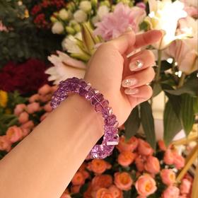 天然紫水晶单圈手串
