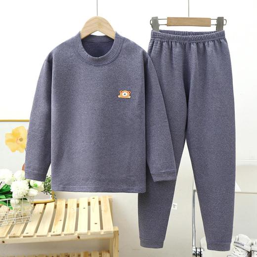 儿童德绒保暖内衣冬季加绒加厚无骨男女童速热打底睡衣家居服套装 商品图3