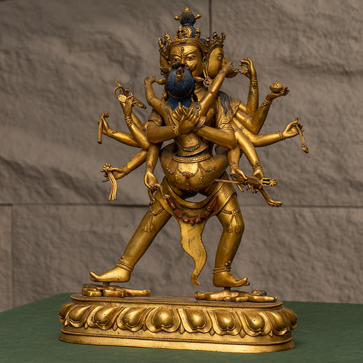 清 铜鎏金胜乐金刚 商品图0