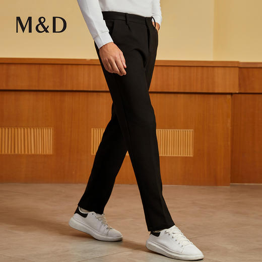 【弹力纤维】MD名盾男士休闲裤秋季新品休闲商务直筒长裤保暖舒适 商品图2