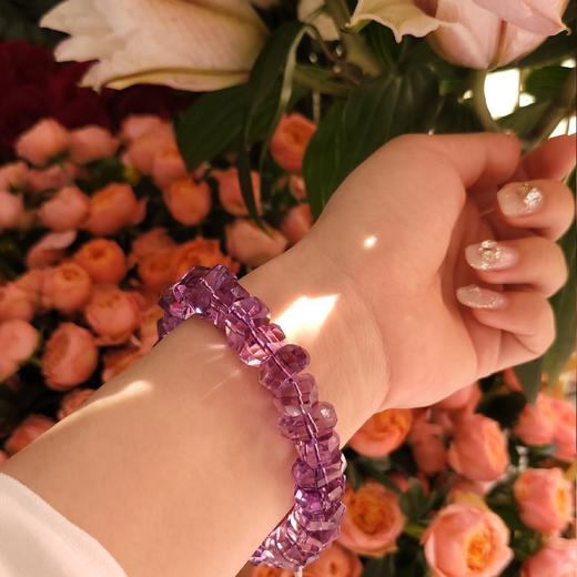 天然紫水晶单圈手串 商品图2