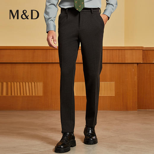 【弹力纤维】MD名盾男士休闲裤秋季新品休闲商务直筒长裤保暖舒适 商品图4