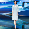 IWY/蓝色播音艺考生礼服女气质七分袖主持人演讲比赛正装Q963-L 商品缩略图0