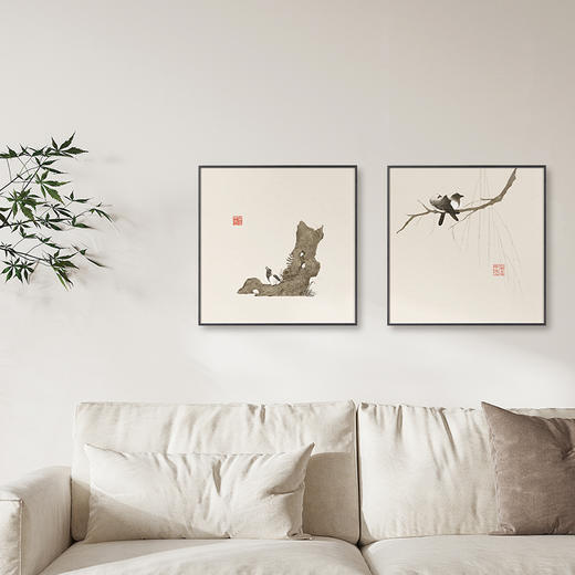 多喜爱高清数码布艺装饰画 新中式水墨画乐至田园系列cs 商品图1