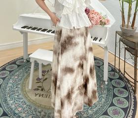 臣禾花染半身裙K222031657