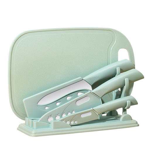 「六件套！三款配色」菜板二合一辅食快锋利厨房用品刀具组合家用切菜刀宿舍砧板厨具全套 商品图4