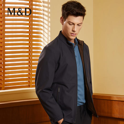 【三防面料】MD名盾立领夹克防水防污秋季四面弹力商务行政外套男 商品图2