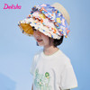 笛莎女童帽子2023年夏季新款儿童趣味时尚可爱小女孩印花防晒帽 商品缩略图1