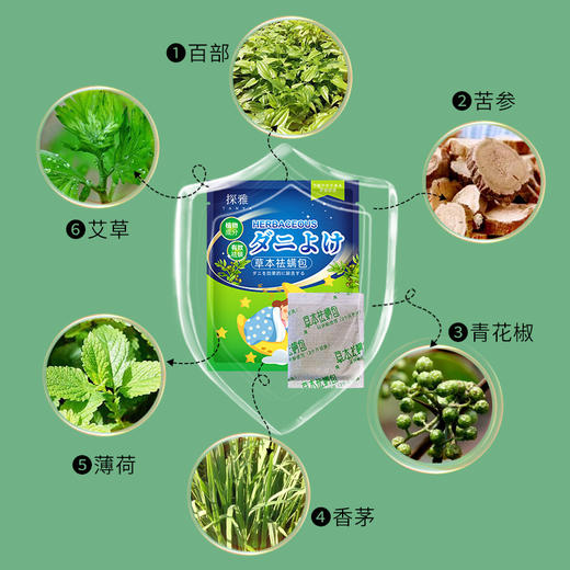 【拍一发五！】探雅草本祛螨包，孕婴小孩可用。艾草防螨祛螨，床上衣柜驱螨虫。家用必备，让你的家庭远离螨虫侵扰！ 商品图3