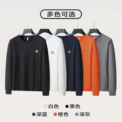 【一口价】【新款DX】大依优型大码圆领印花卫衣长袖加肥加大休闲运动上衣男打底衫胖子300斤 商品图2