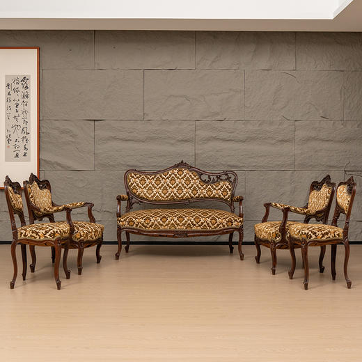 民国 西洋软包沙发成套（一套五件） 商品图0