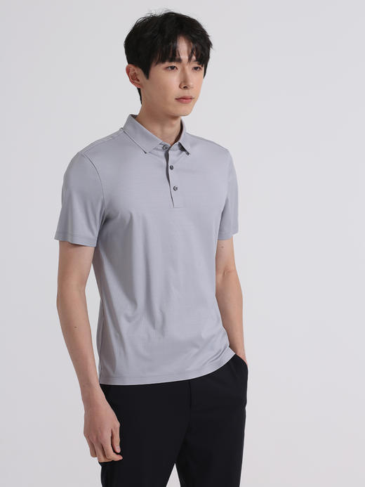 callisto浅灰色聚酯纤维混纺短袖T恤 SSTSS061C 商品图1