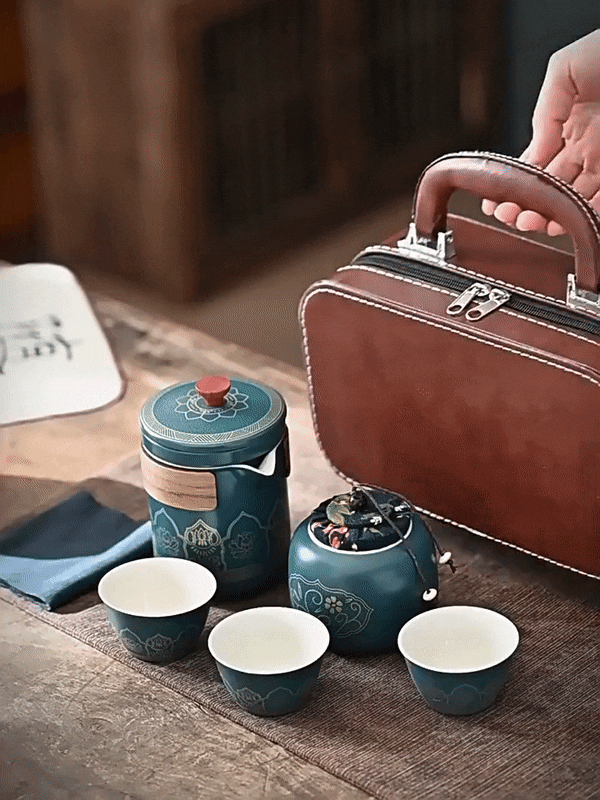 走得再远，都要有仪式感地喝茶，品茶品尽百味人生，古韵旅行茶具套组！