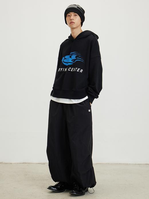 CryingCenter 浪花3C复古做旧短款新疆棉宽松戴帽卫衣哭喊中心 商品图2