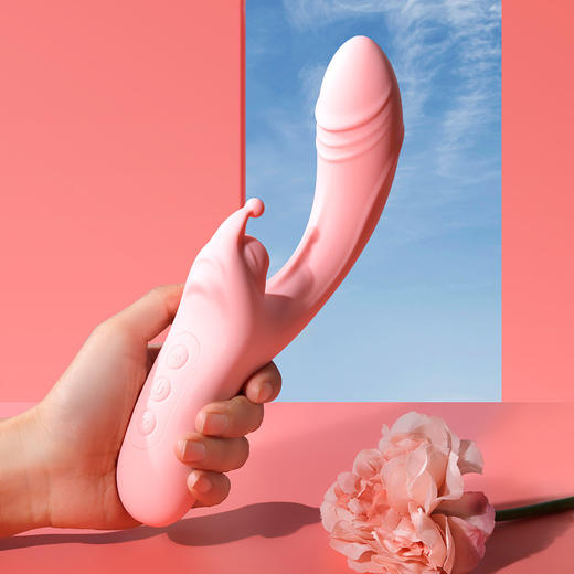 妞妞吮吸振动棒硅胶内振外吸自慰棒女性成人玩具按摩棒 商品图2