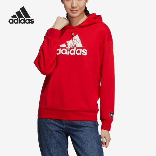 【库存有限，无货将作退款，介意勿拍】Adidas/阿迪达斯春季新款女子休闲保暖连帽卫衣HZ2993 商品图0