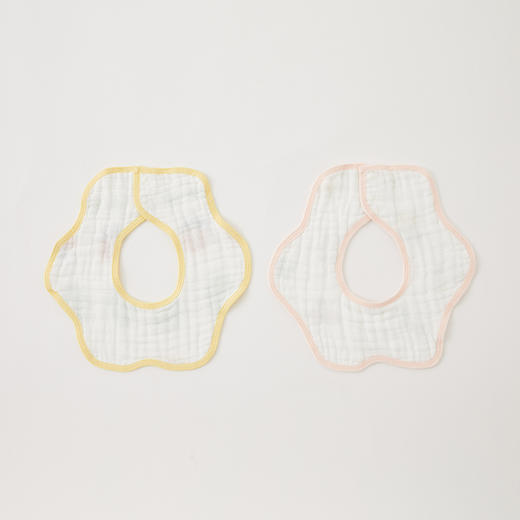 怡比生命之歌纱布围嘴围兜三角巾2条入（蓝黄色/黄花色）27*28cm 商品图2