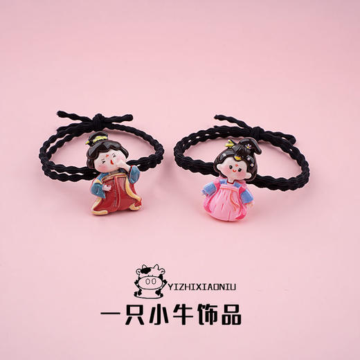 网红ins可爱唐装公主头饰头绳甜美少女扎头发绳少年发圈儿童皮筋 商品图0