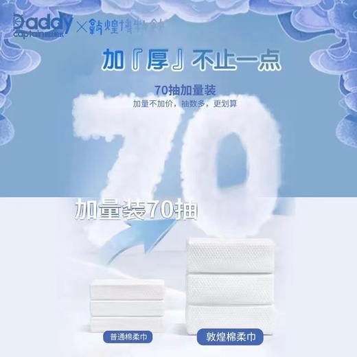 【宠粉福利】爸比船长敦煌博物馆加厚一次性干湿两用70抽棉柔巾 商品图2