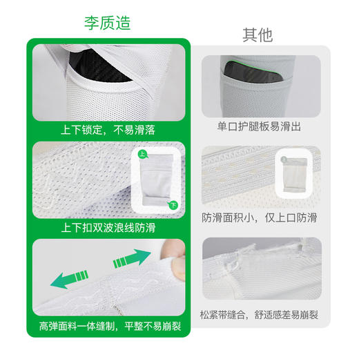 小李子李质造硅胶防滑高弹透气专业运动足球护腿板插板式双层袜套 商品图1