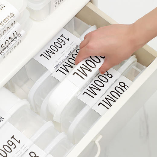 「6个装！多款尺寸」保鲜盒食品冰箱用透明塑料带盖子分隔水果居家日用冷冻密封盒厨房用品 商品图1