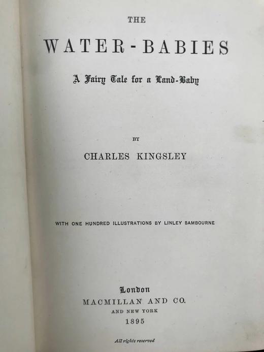 1895年 查尔斯·金斯利《水孩子》 100幅插图 漆布精装32开 商品图2