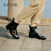 【复古藏家】D:FUSE迪芙斯冬款女靴切尔西靴牛皮圆头复古方扣短靴女DF34116227 商品缩略图7